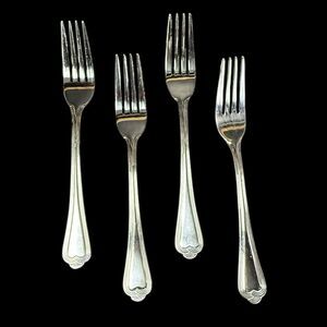Pfaltzgraff Fairisle Stainless Dinner Forks Flatware Set of 4